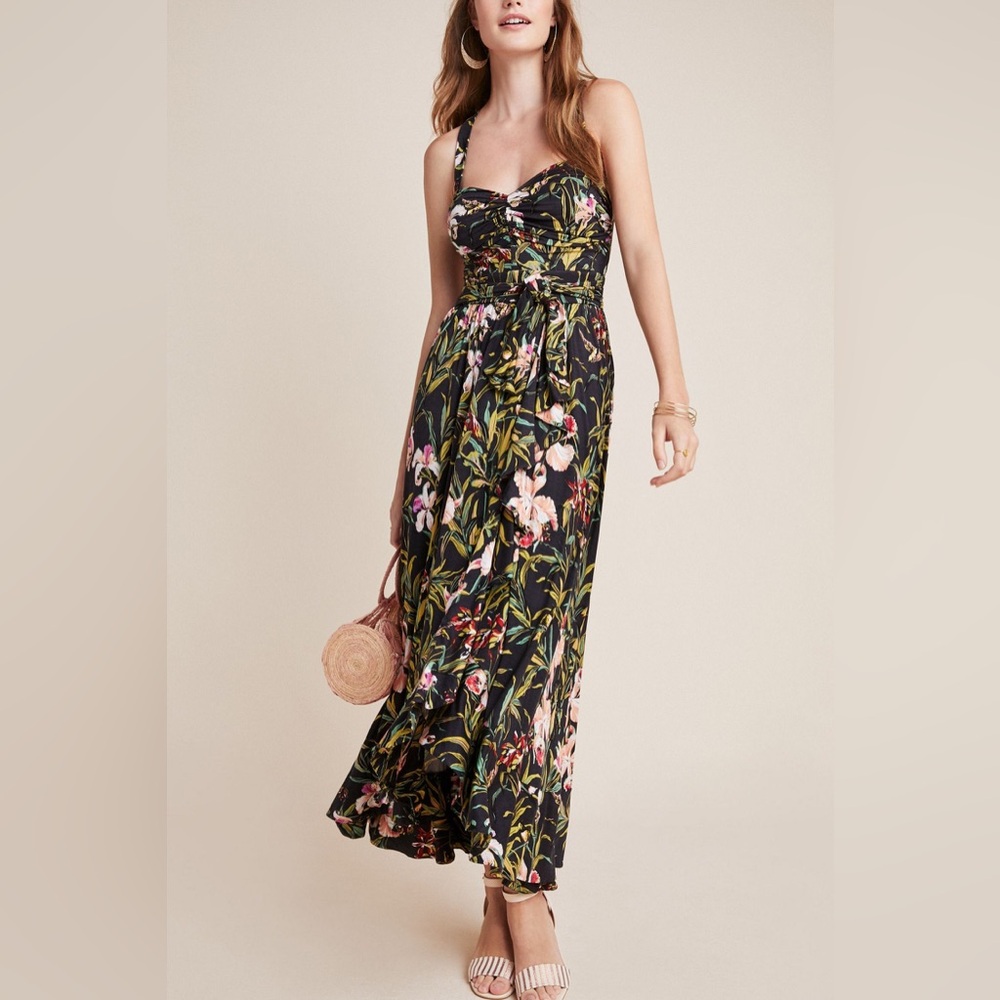Maeve by Anthropologie Gabriela Ruffled Maxi Dress